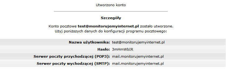 Tworzenie konta email